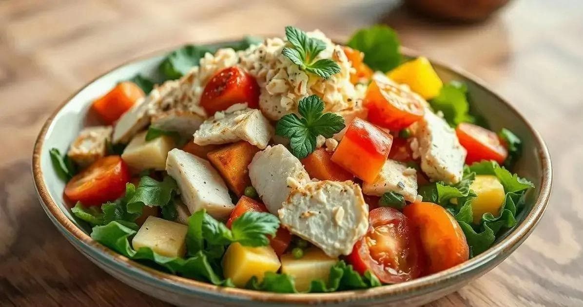 Salade Tropicale au Poulet Effiloché et Vinaigrette