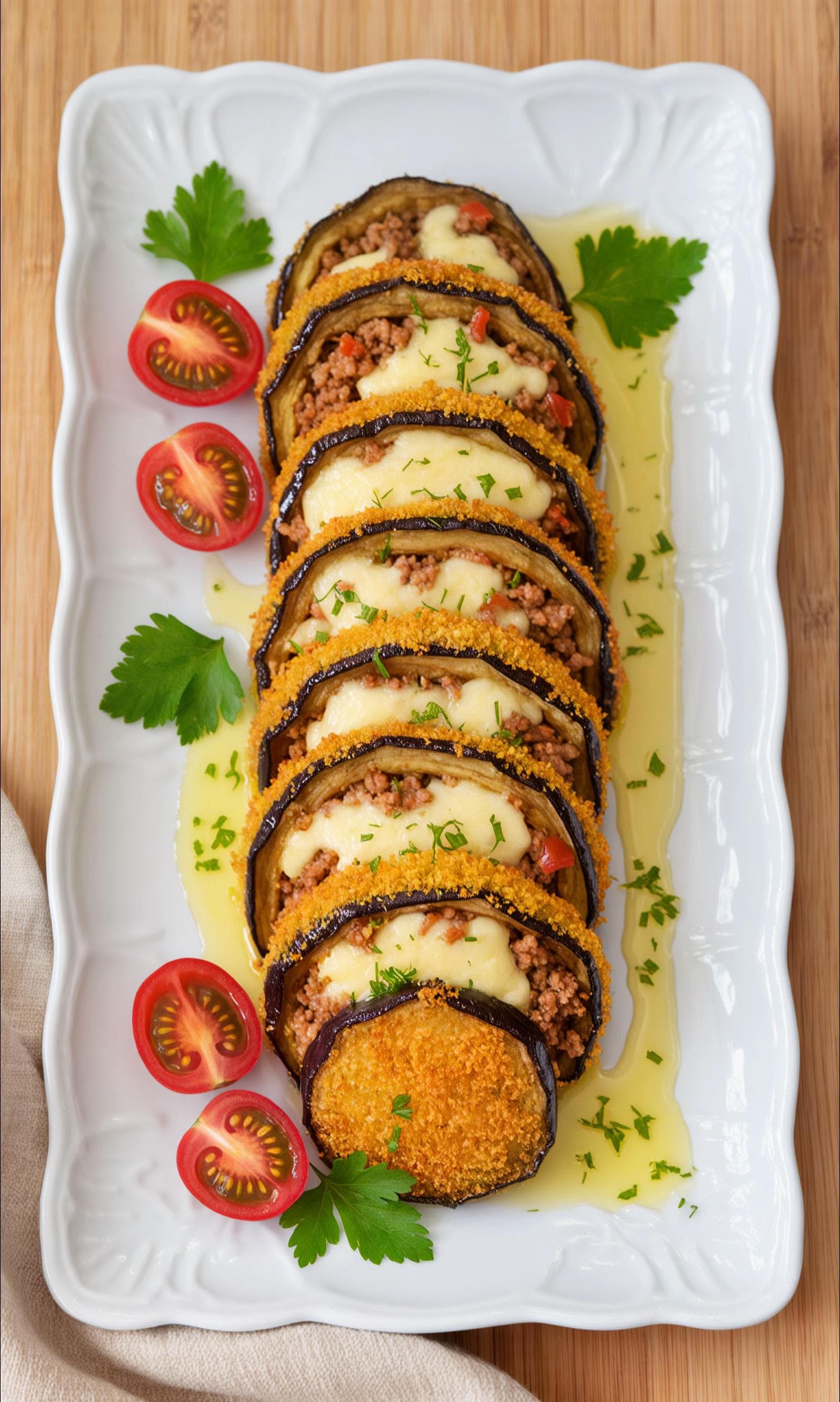 Aubergine à la Milanaise Croustillante