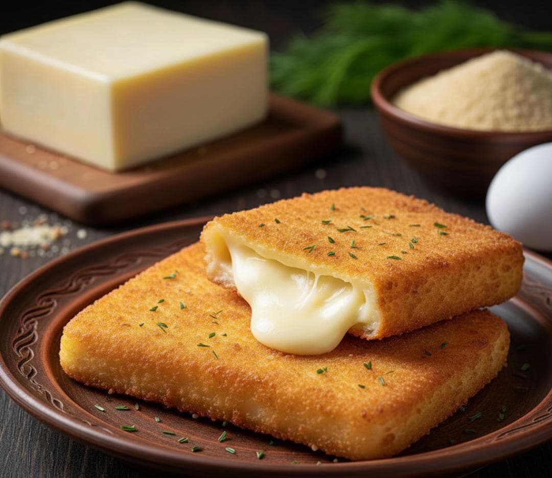 Kashkaval Pané Frit - L'Effet Cheese Pull Croustillant