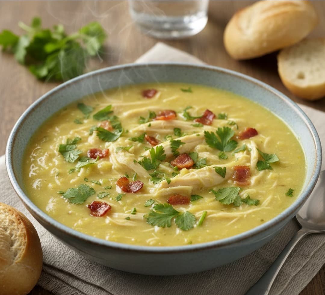 Caldo de Manioc — Soupe Brésilienne Crémeuse au Poulet et Bacon