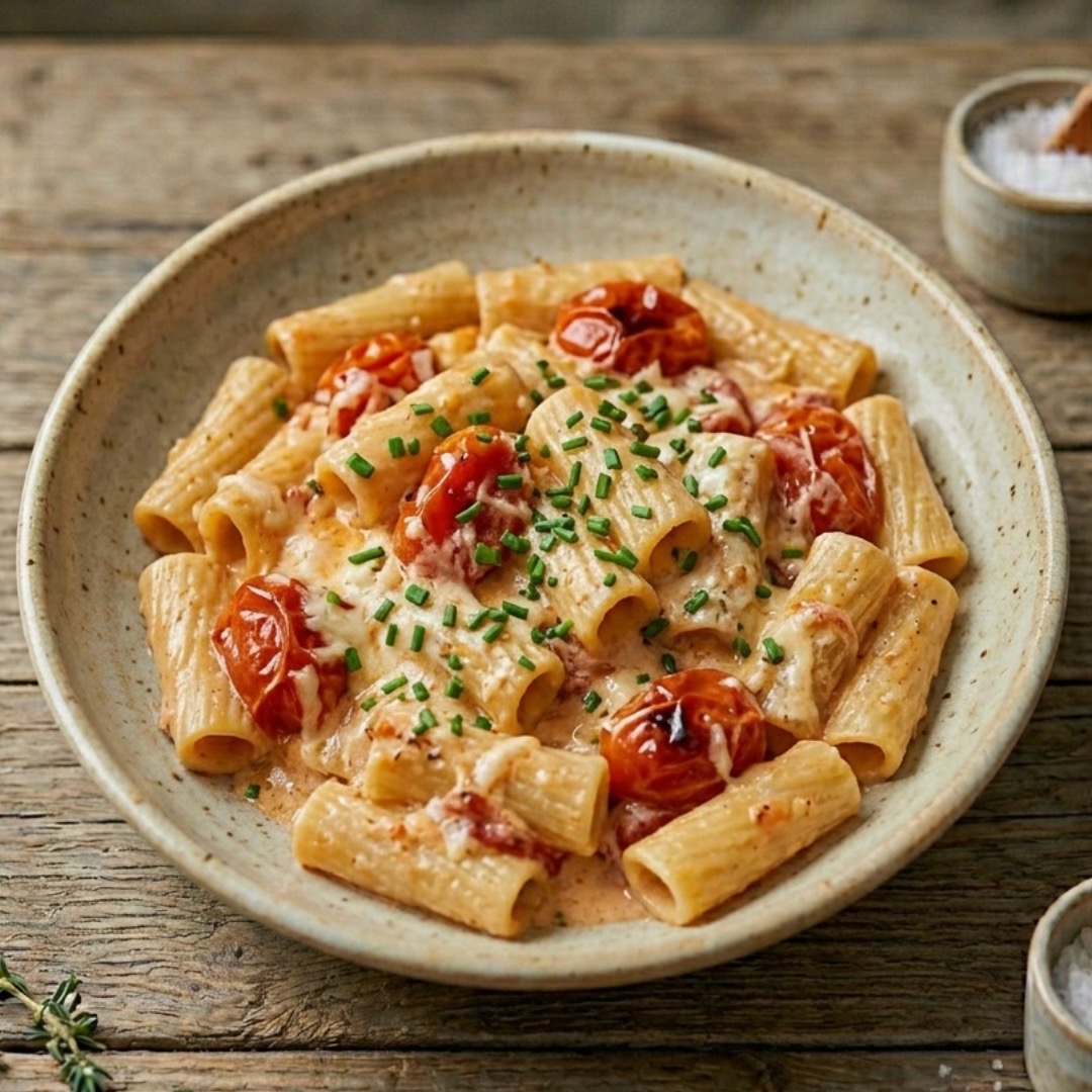 Roasted Feta Pasta with Cherry Tomatoes