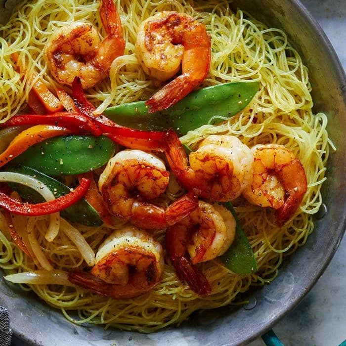 Nouilles de Singapour aux Crevettes