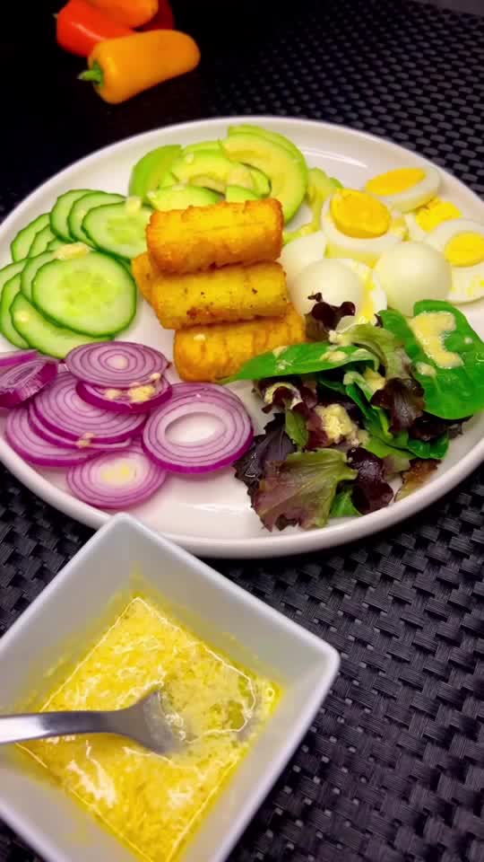 Rustic Salad with Crispy Potato Croquettes