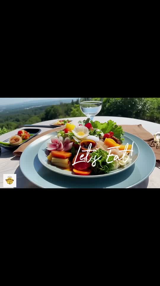 Salade Multicolore aux Légumes Frais et Feta Croustillante