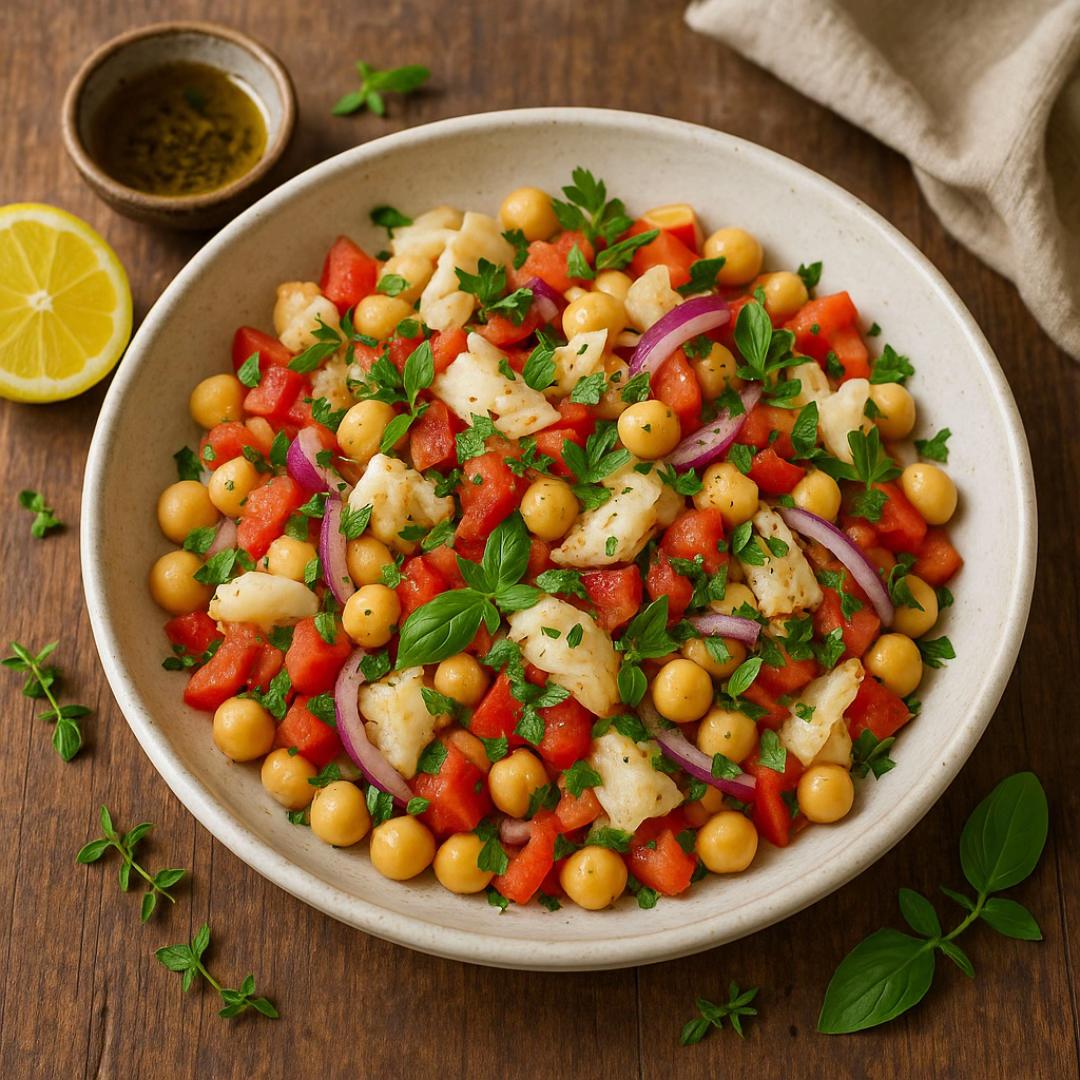 Cod and Chickpea Salad