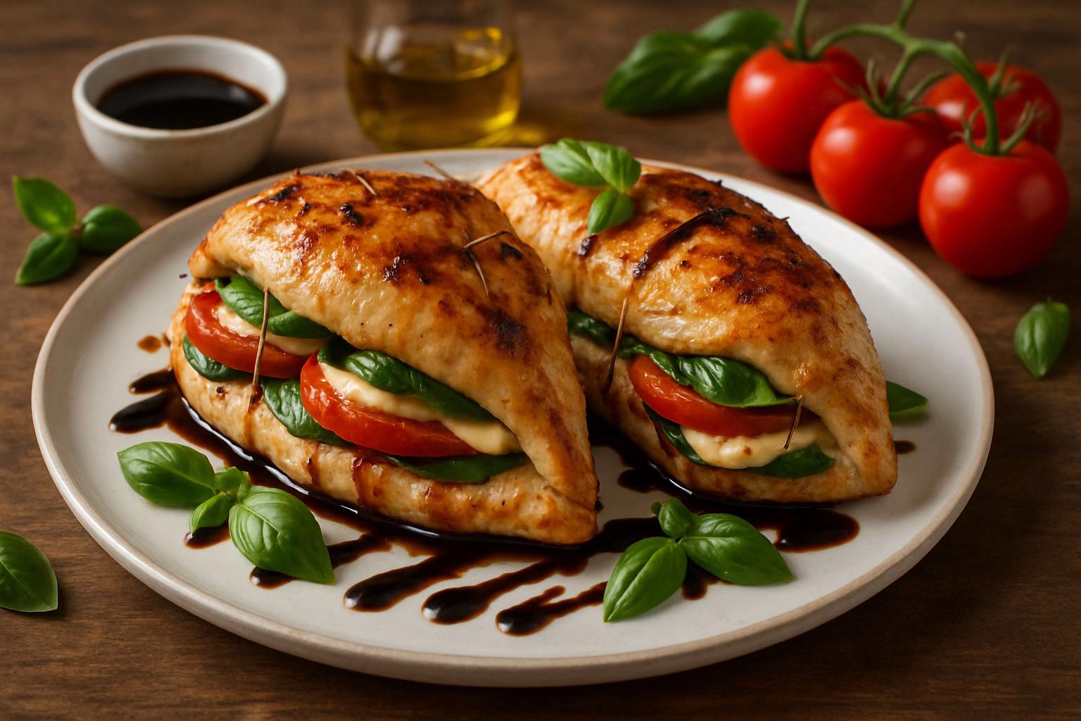 Mozzarella and Tomato Stuffed Chicken