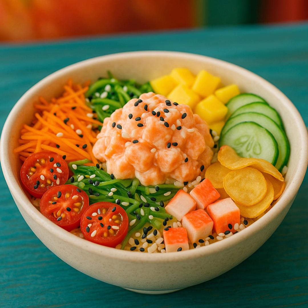 Salmon Mango Poke Bowl