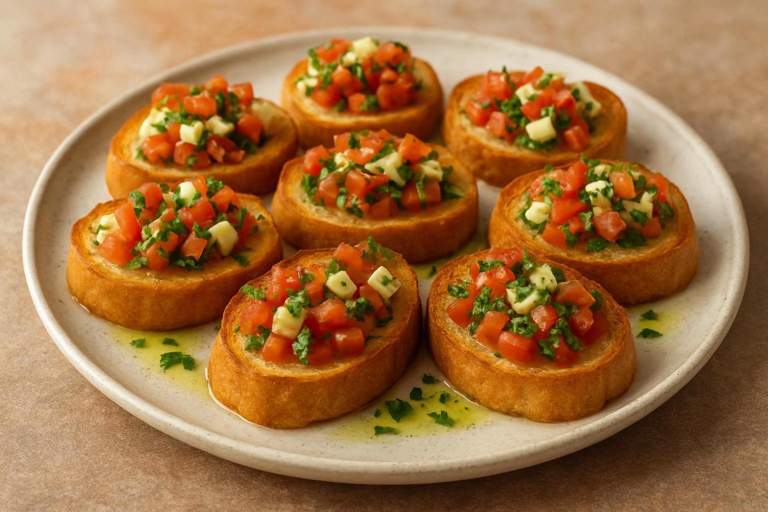 Mozzarella and Tomato Bruschetta