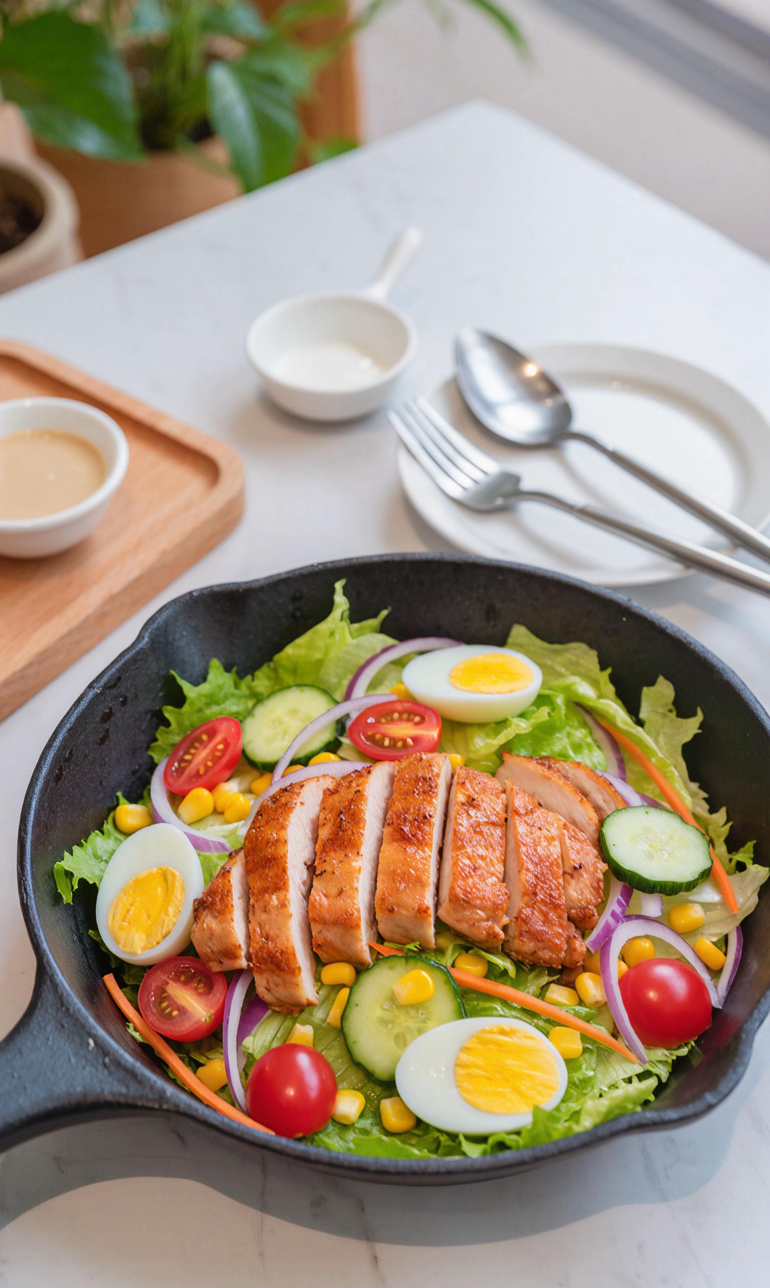 Salade Complète au Poulet Grillé