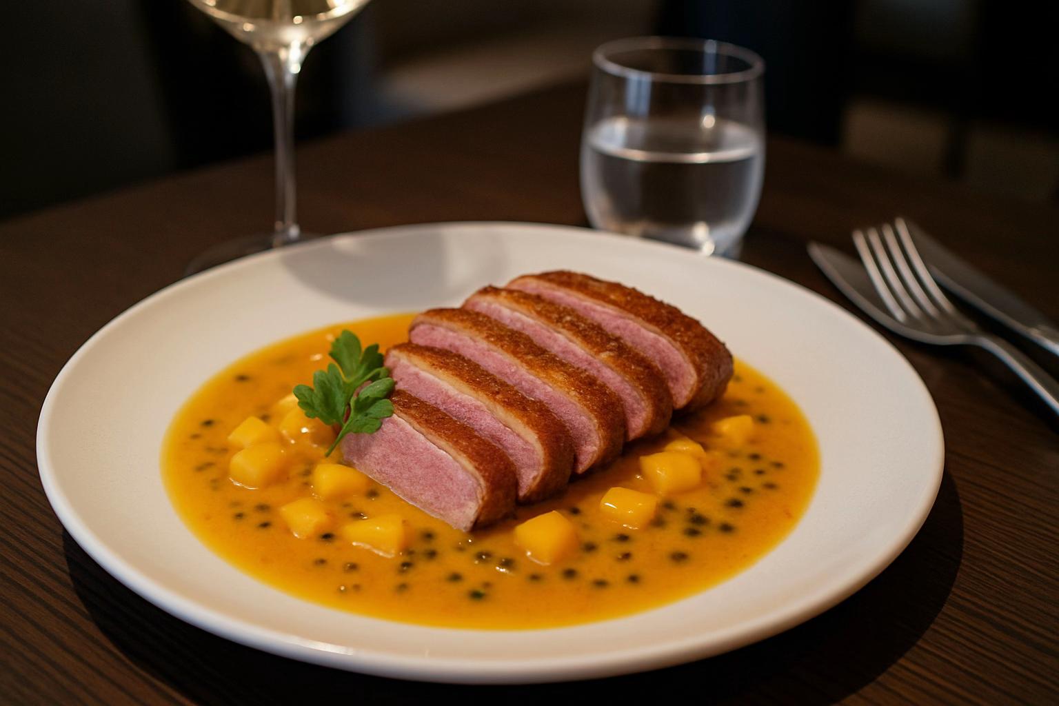 Duck Breast with Tropical Fruits