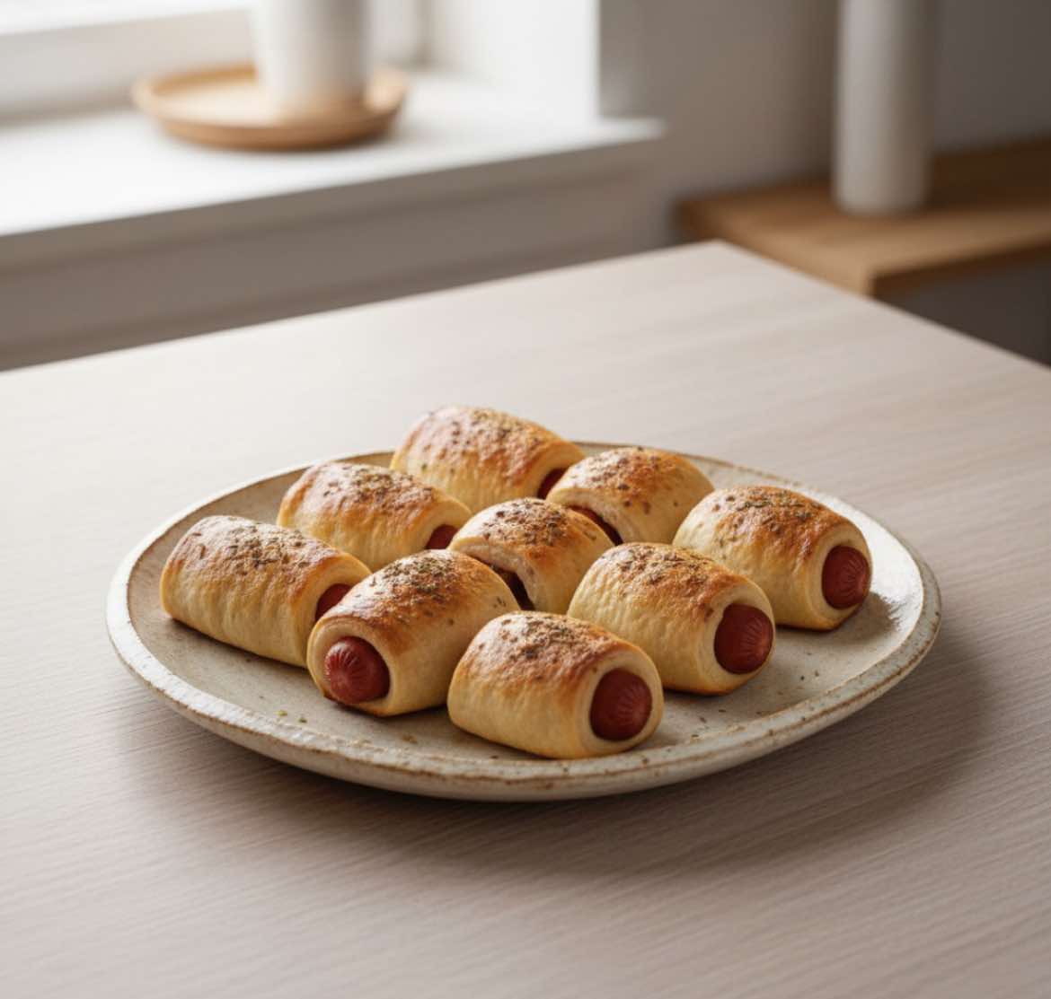 Petits roulés de salchicha