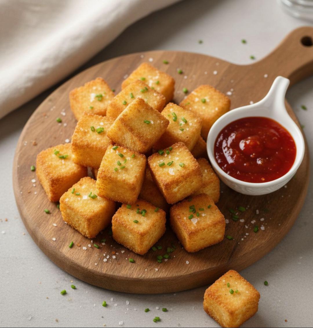 Crispy Tapioca Cubes with Chili Jam