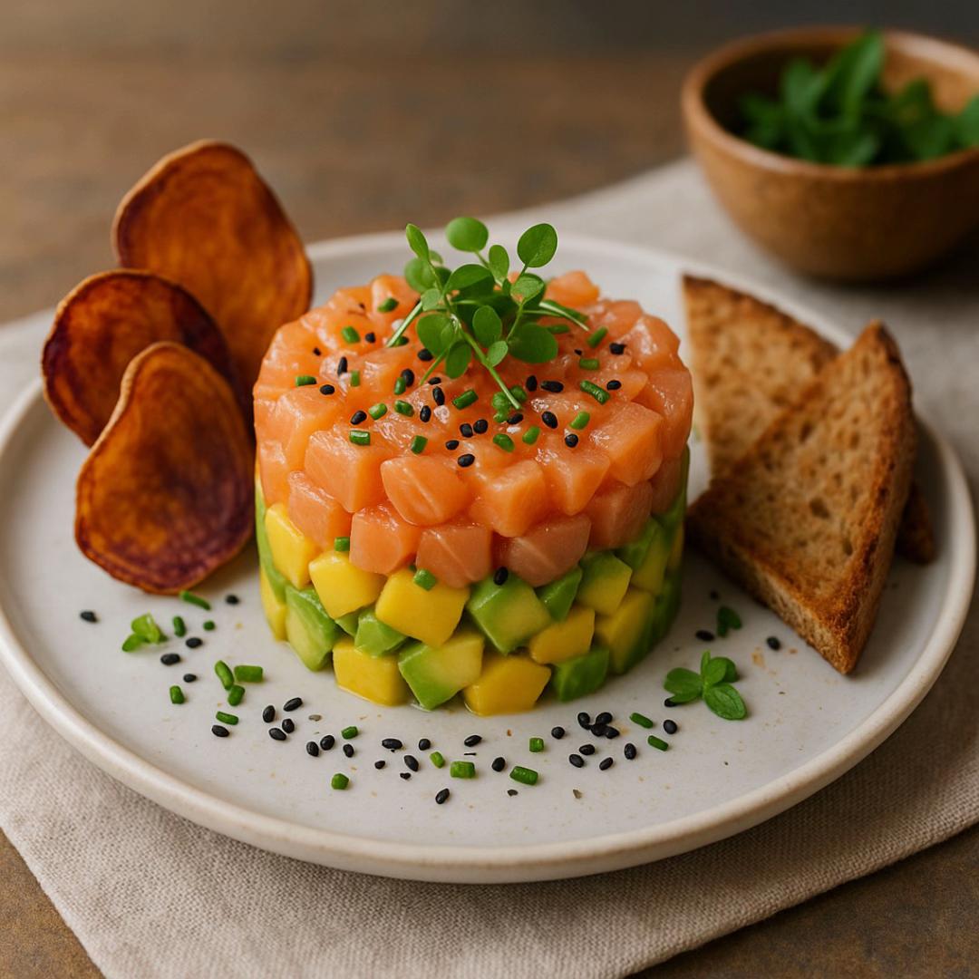 Salmon Tartare with Mango and Avocado