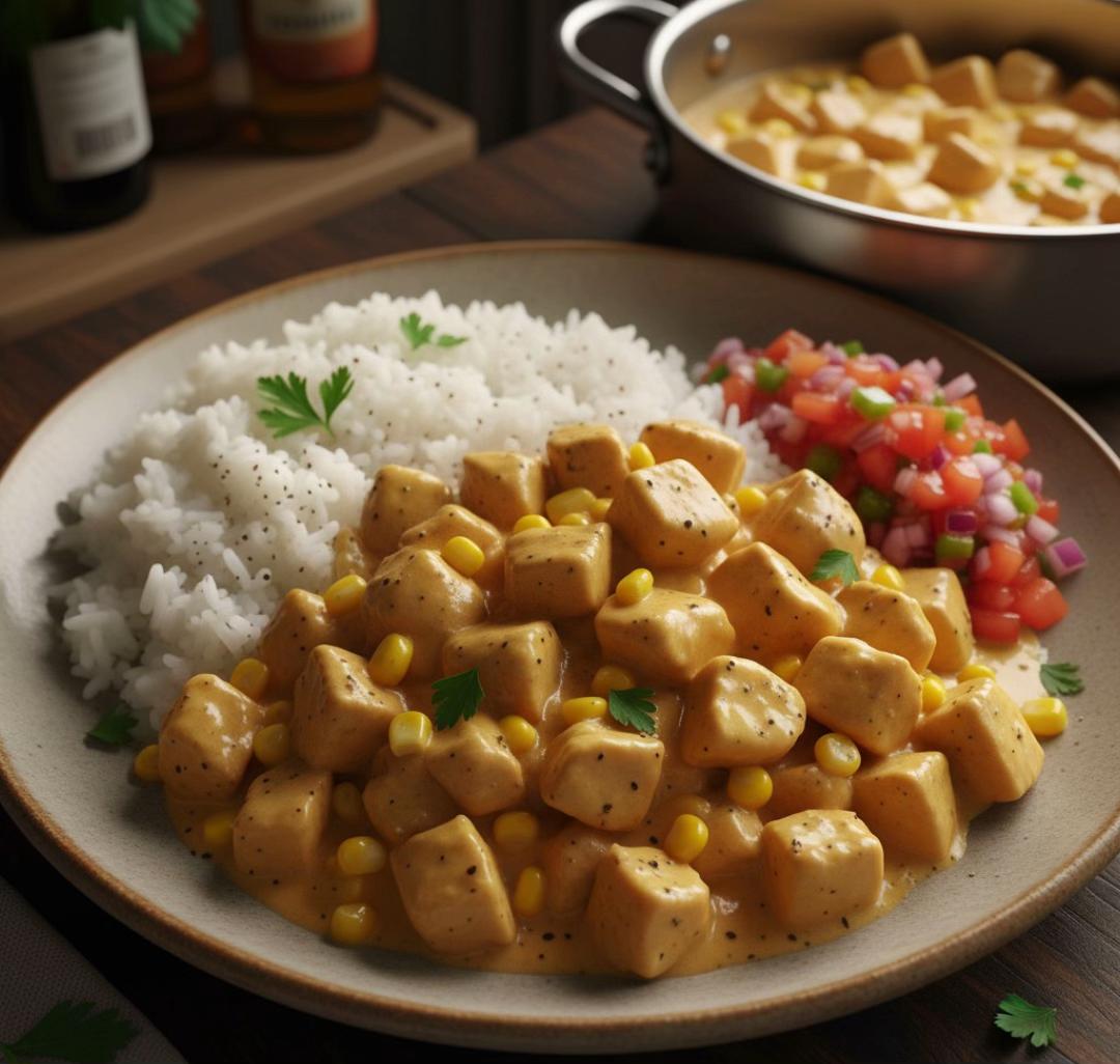 Receita de Strogonoff de Frango com Milho