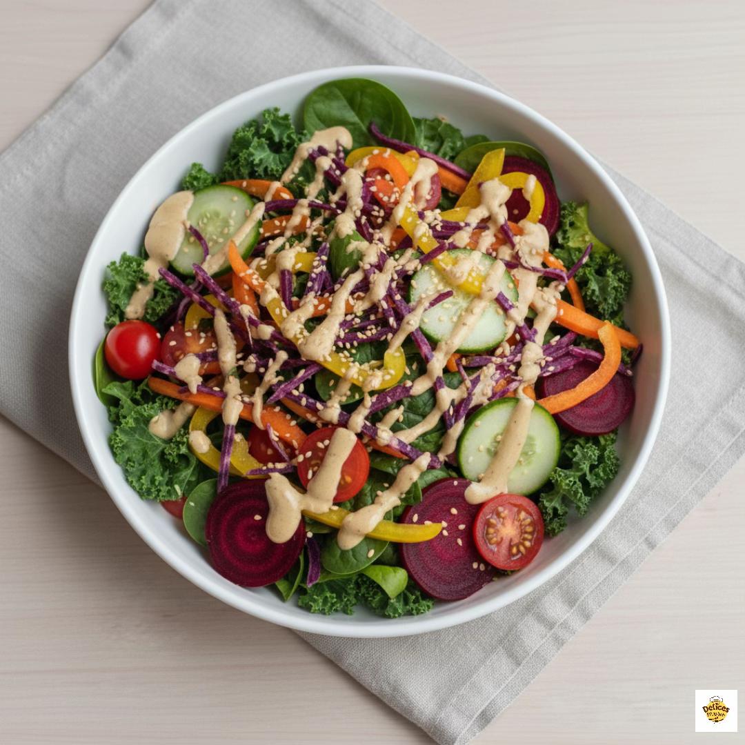 Salade Arc-en-Ciel au Tahini et Citron