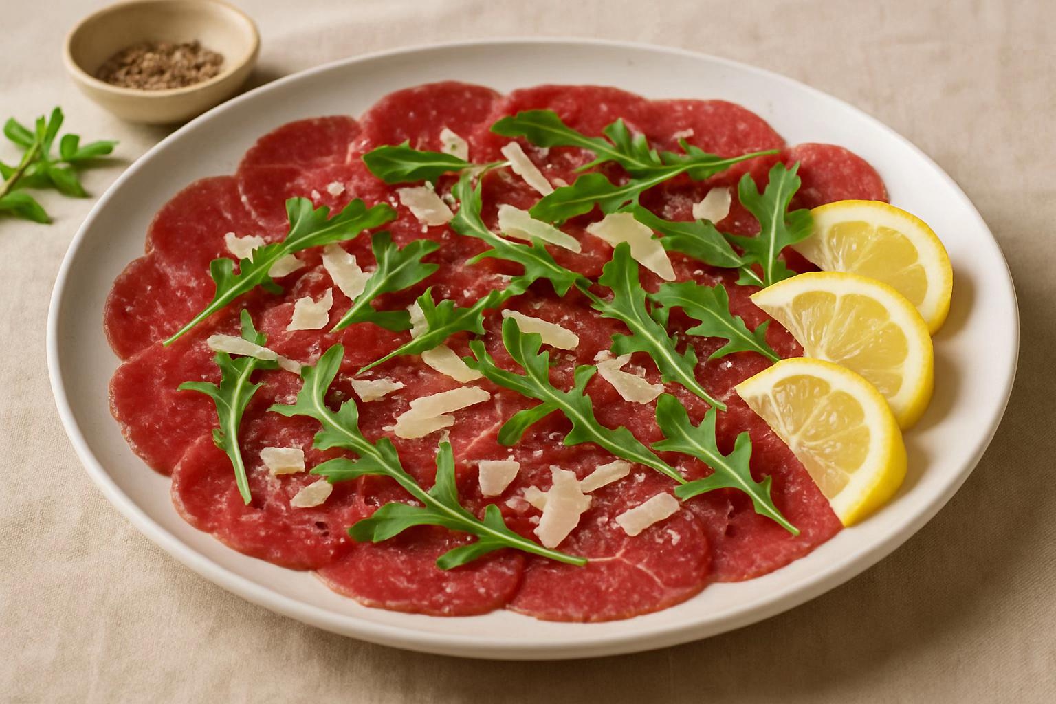 Carpaccio de Bœuf Frais au Parmesan et Citron