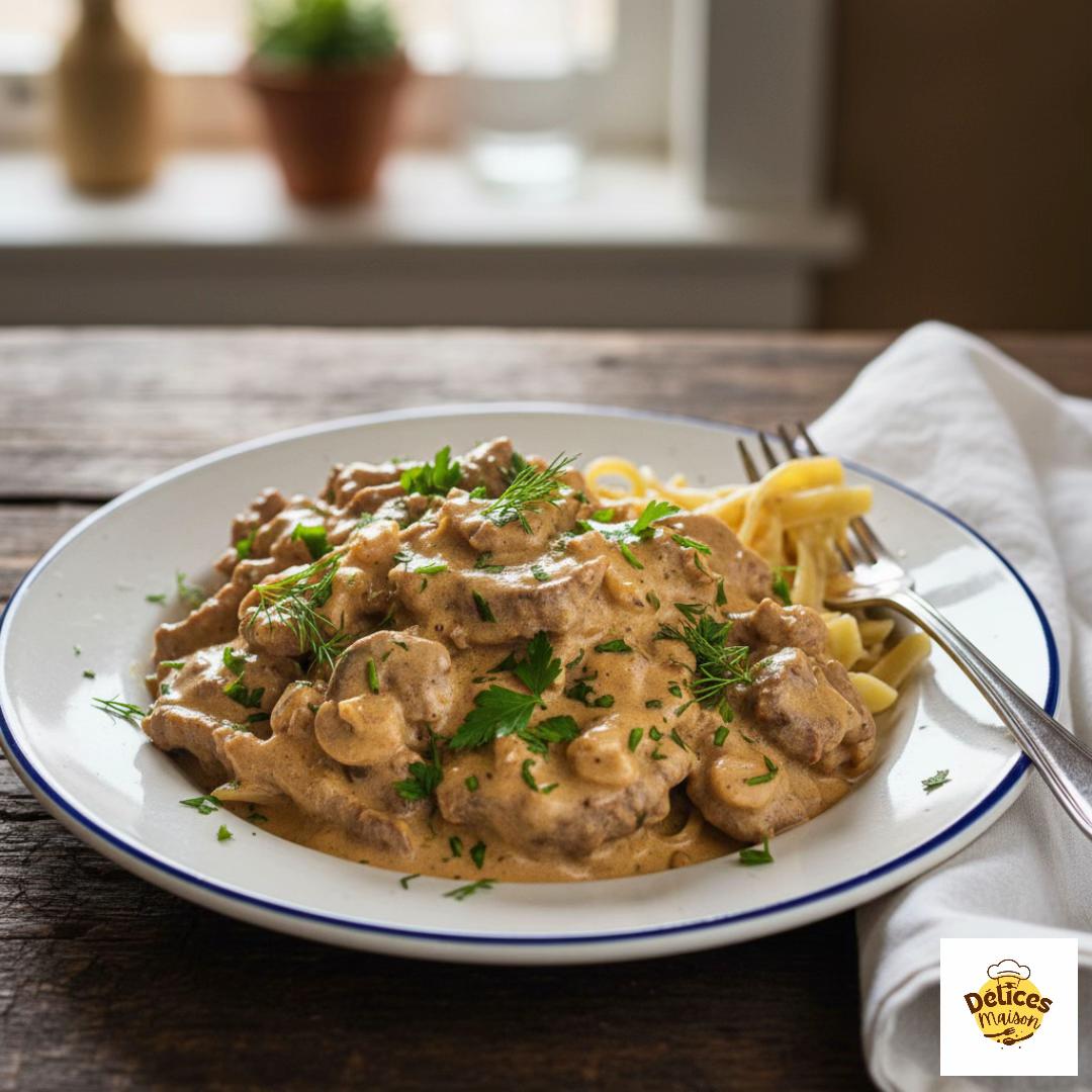 Creamy Beef Stroganoff