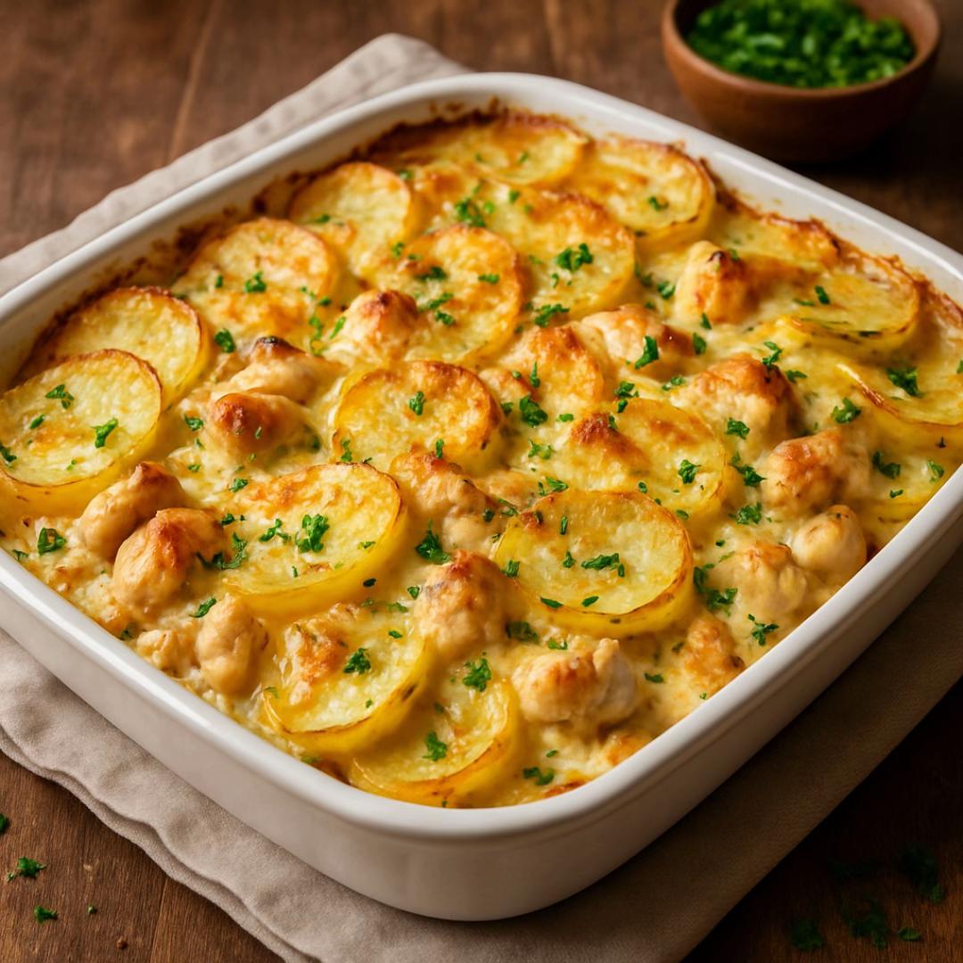 Gratinado de Frango e Batatas