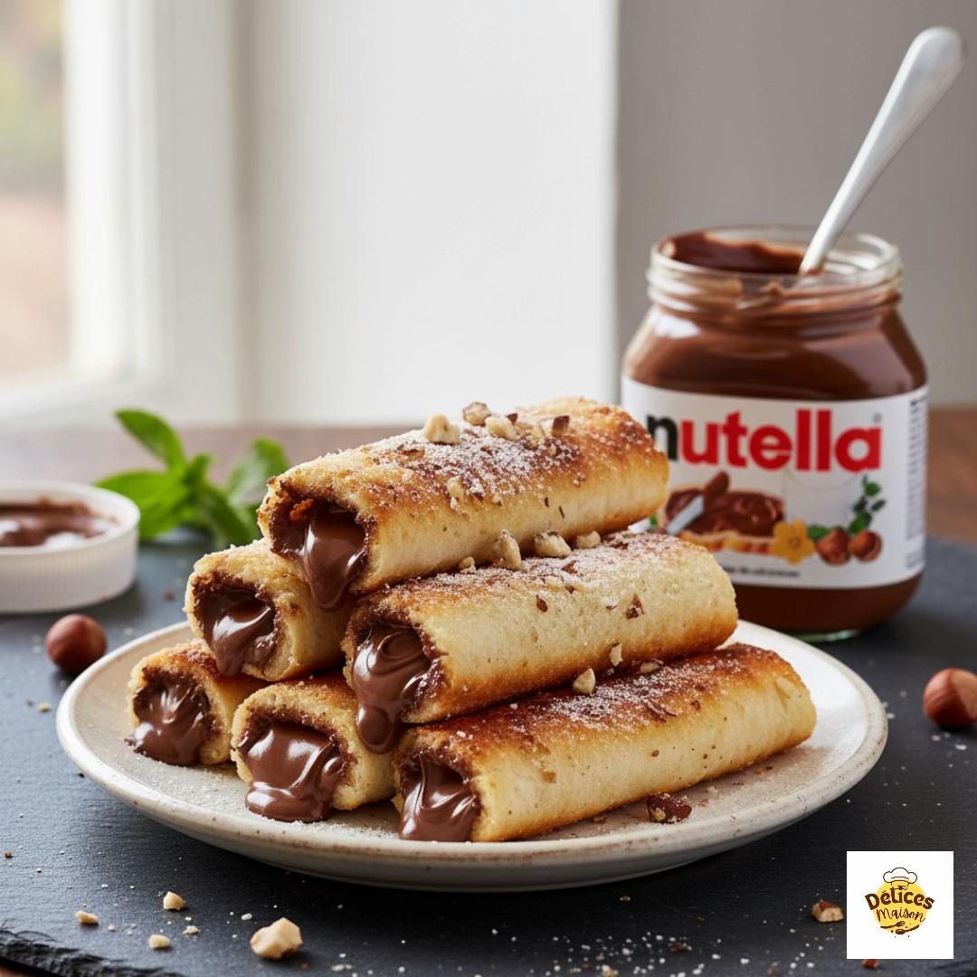 Rolinhos de Pão de Forma com Nutella