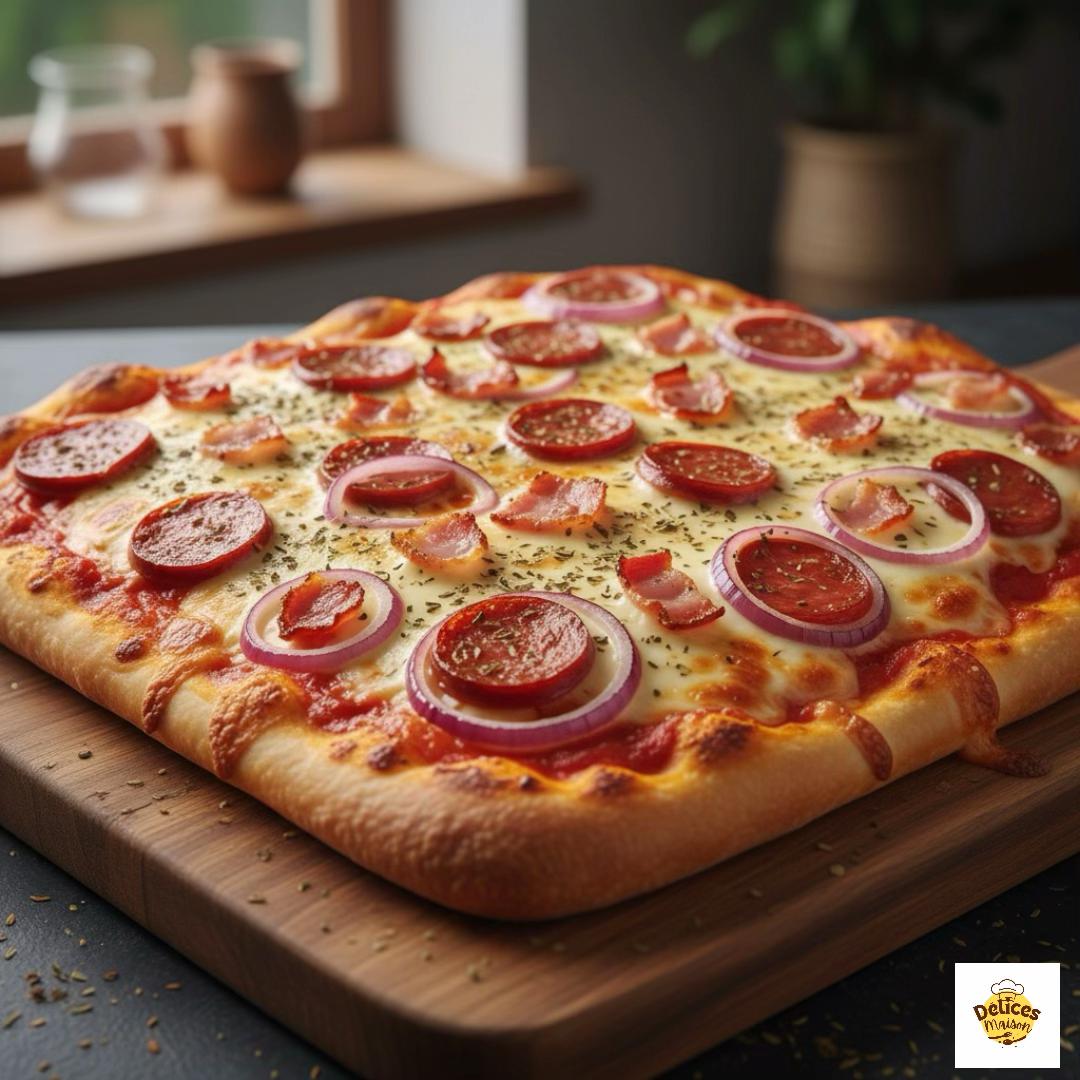 Pizza Calabresa y Bacon