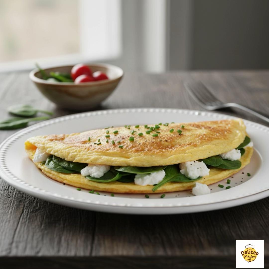 Tortilla de Espinacas y Queso de Cabra