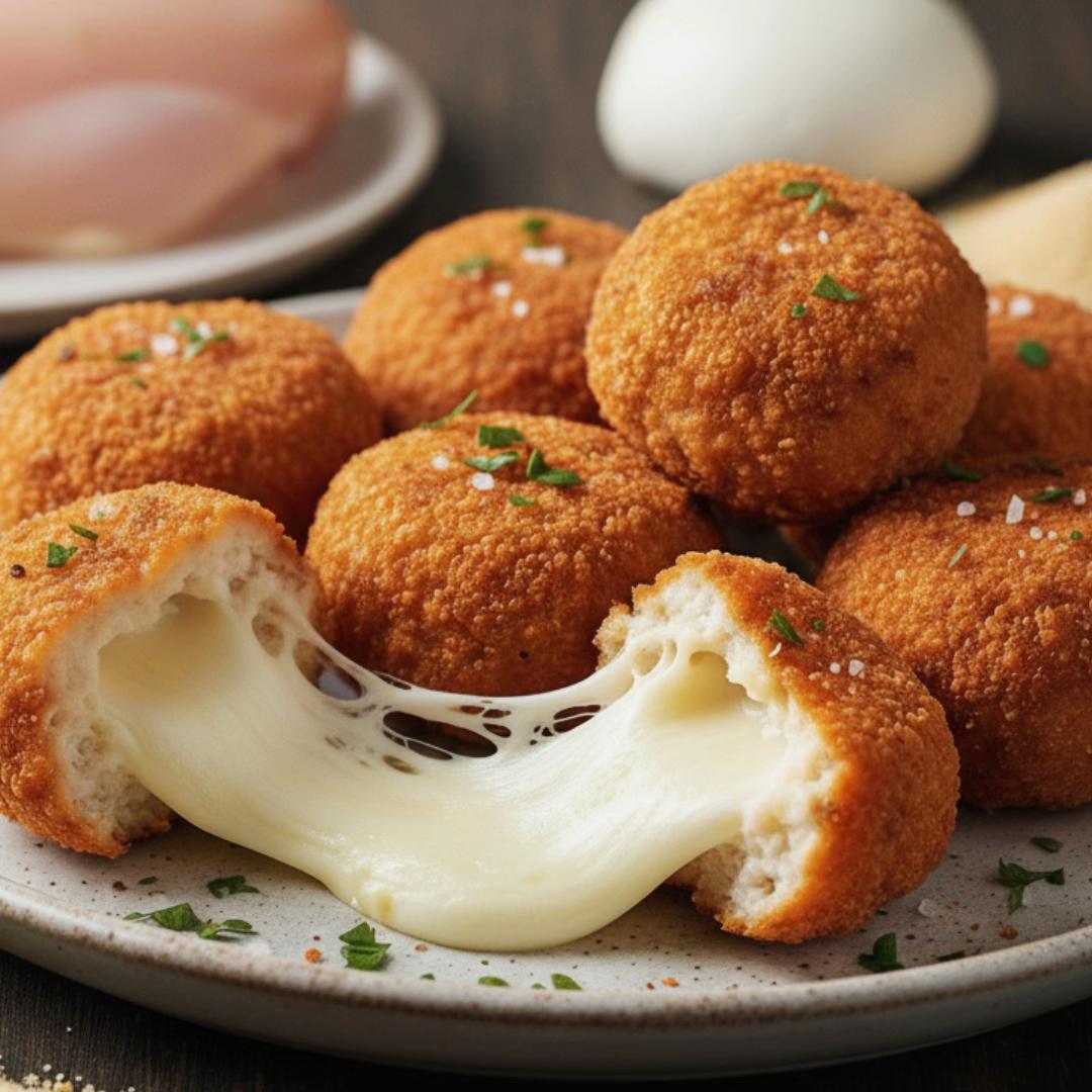 Mozzarella-Stuffed Chicken Meatballs