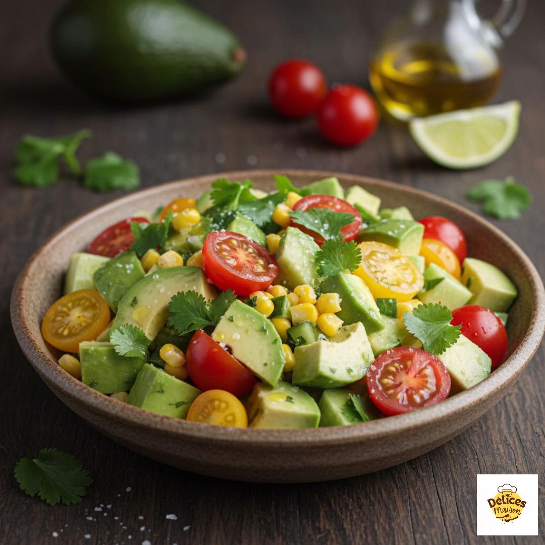 Salade Fraîcheur d'Avocat et Tomates Cerises