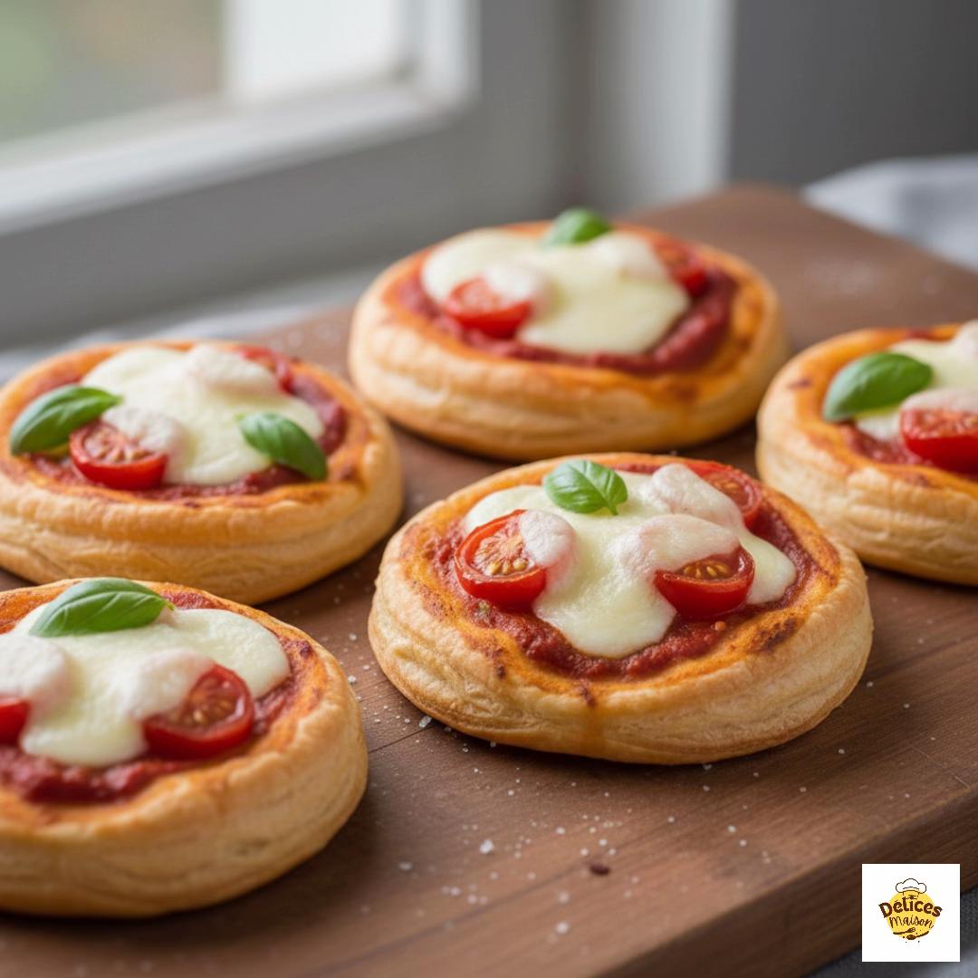Mini Puff Pastry Cherry Tomato Pizzas