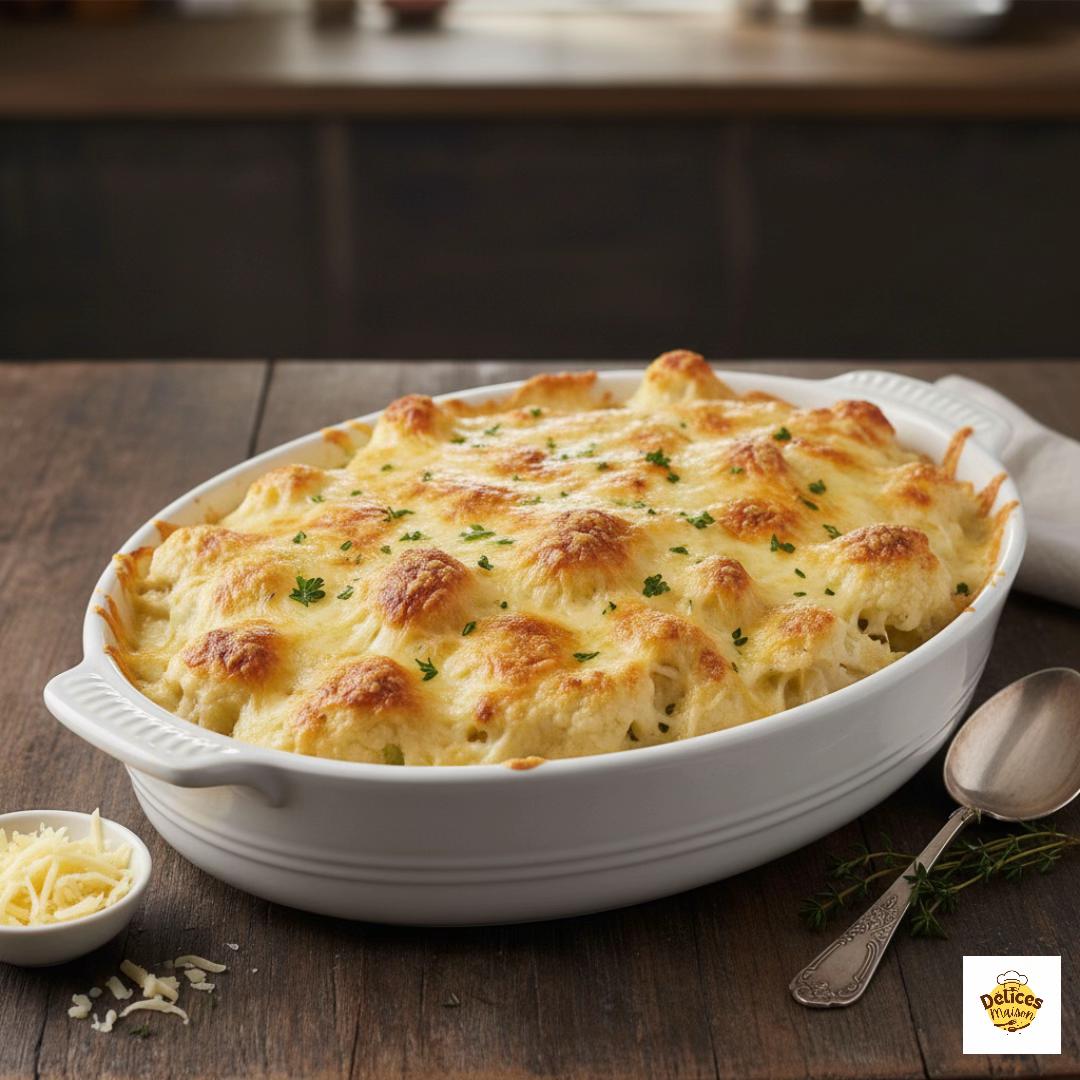 Gratin de Coliflor a la Béchamel y Queso Gruyère Croustillant