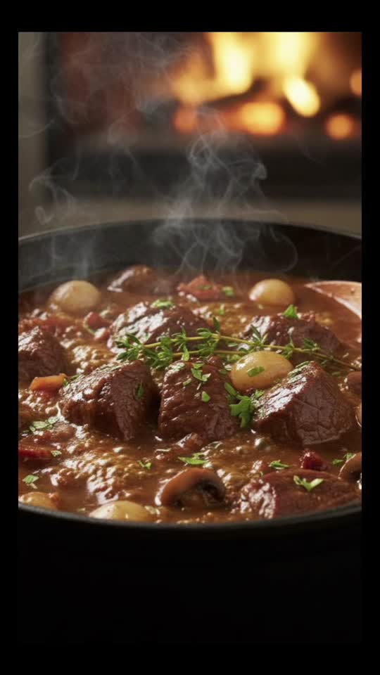 Authentic French Beef Bourguignon