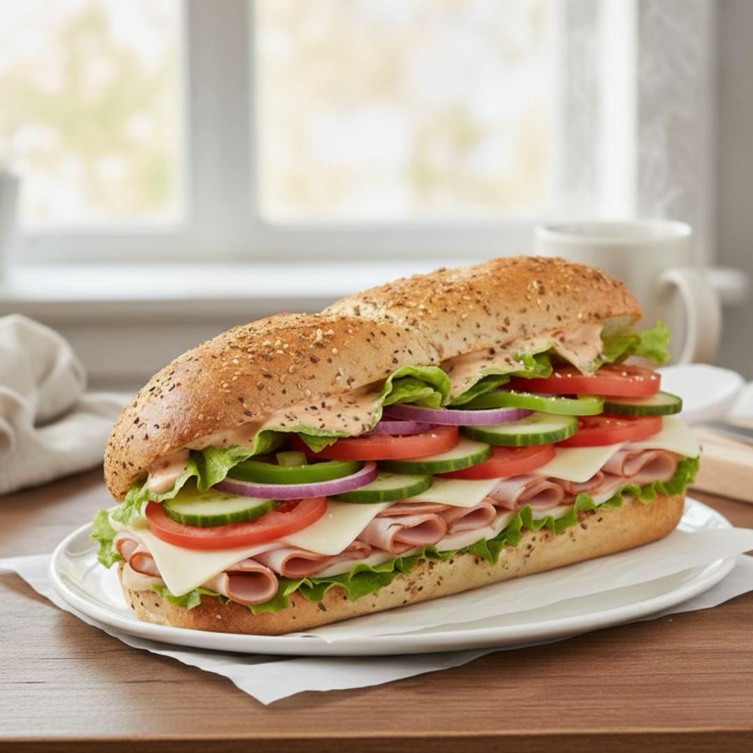 Wrap Gourmet com Legumes Frescos e Presunto