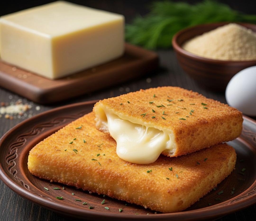 Kashkaval Pané Frit - L'Effet Cheese Pull Croustillant