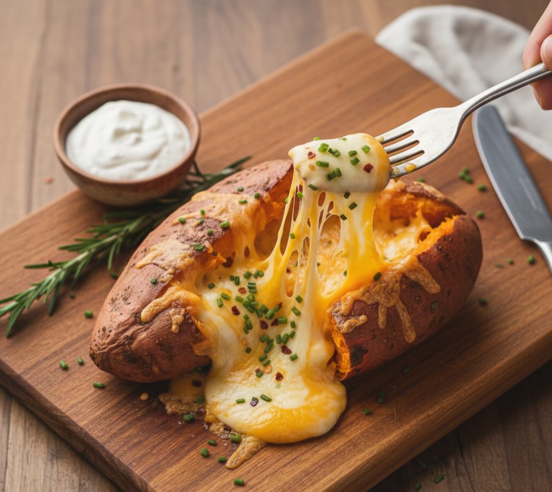 Cheesy Baked Sweet Potatoes Gratin