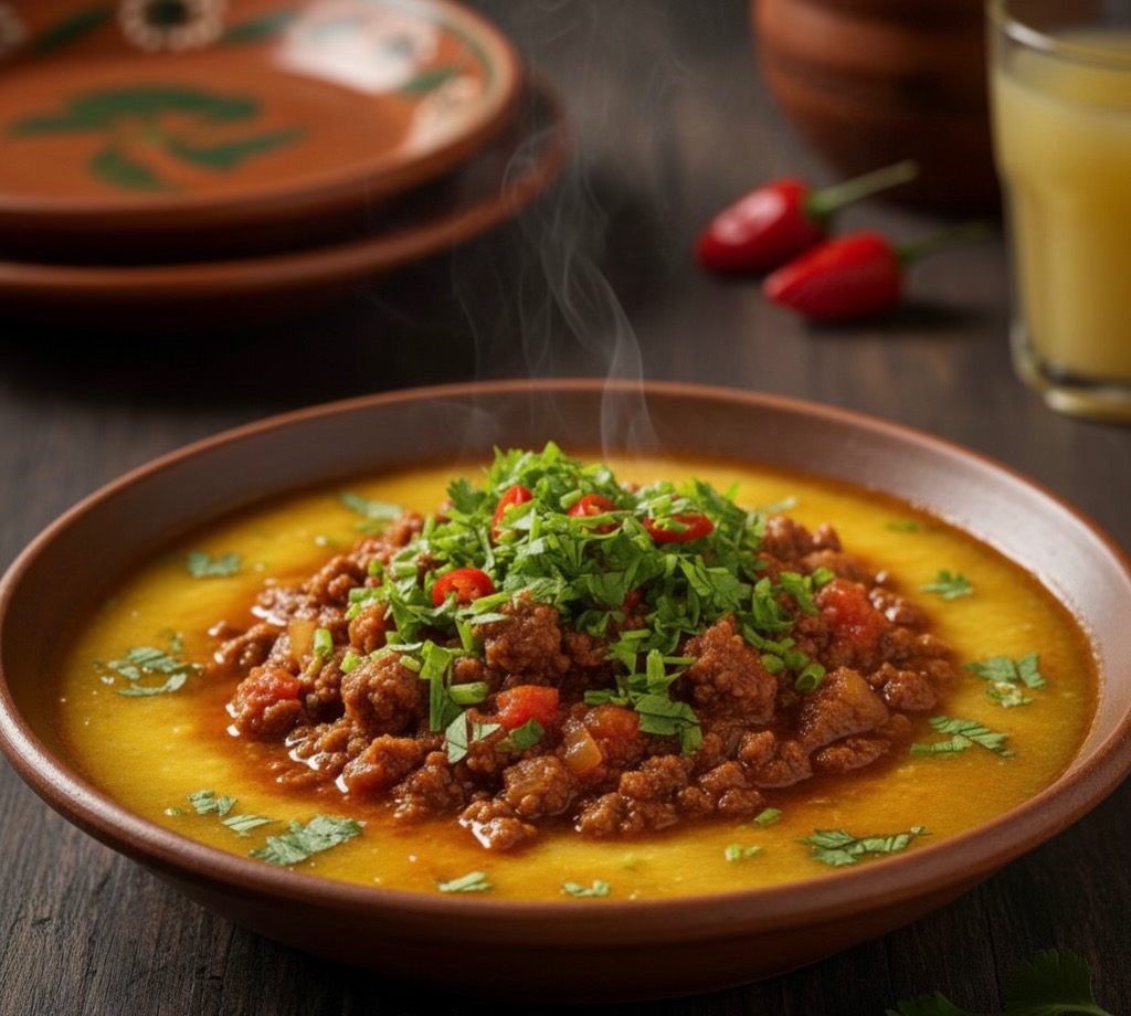 Polenta Crémeuse y Carne Picada a la Paprika - Reconfort de Invierno