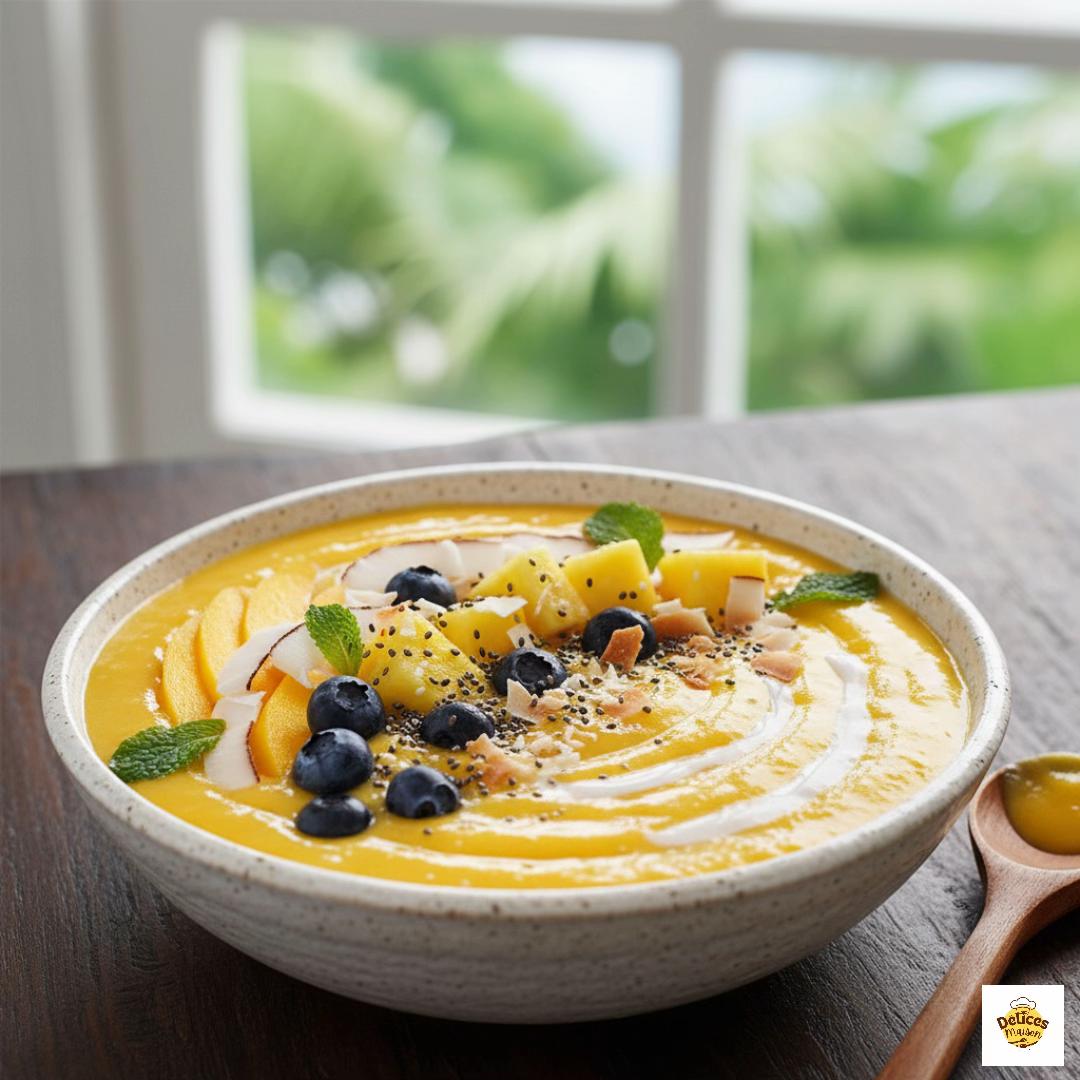 Bol de Smoothie Tropical Coco-Mangue