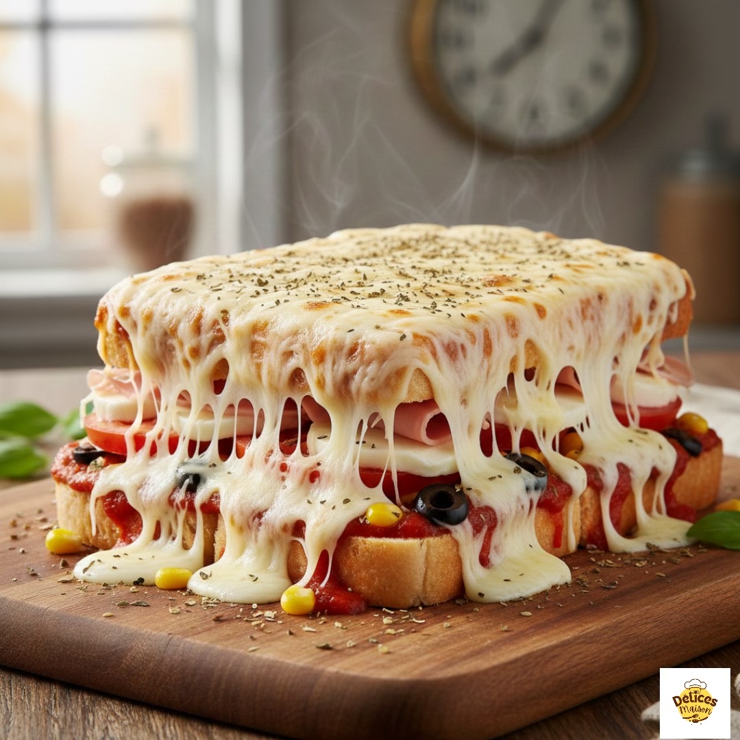 Gourmet Ham and Mozzarella Croque-Pizza