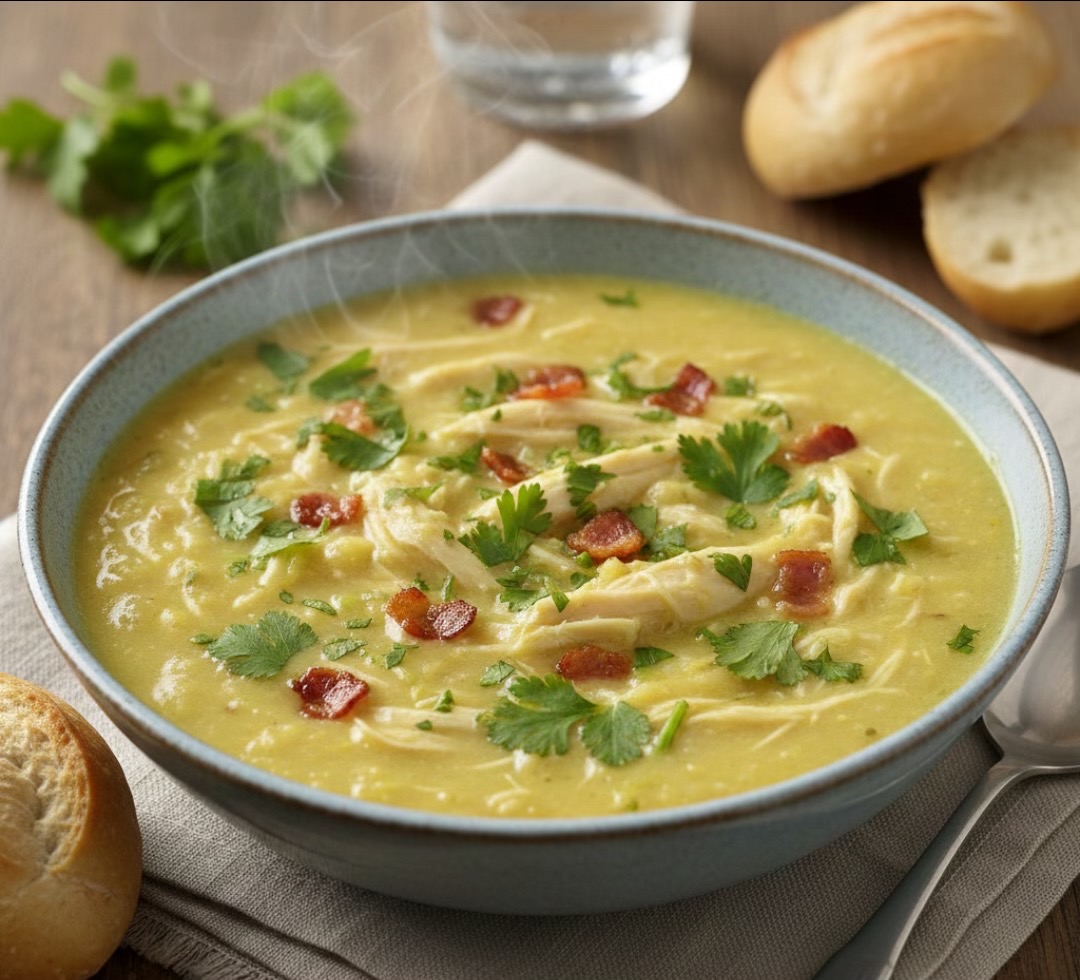 Caldo de Manioc — Creamy Brazilian Chicken and Bacon Soup