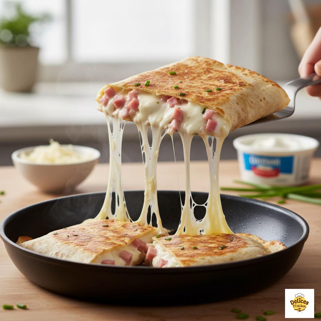 Three-Cheese Croque-Wrap