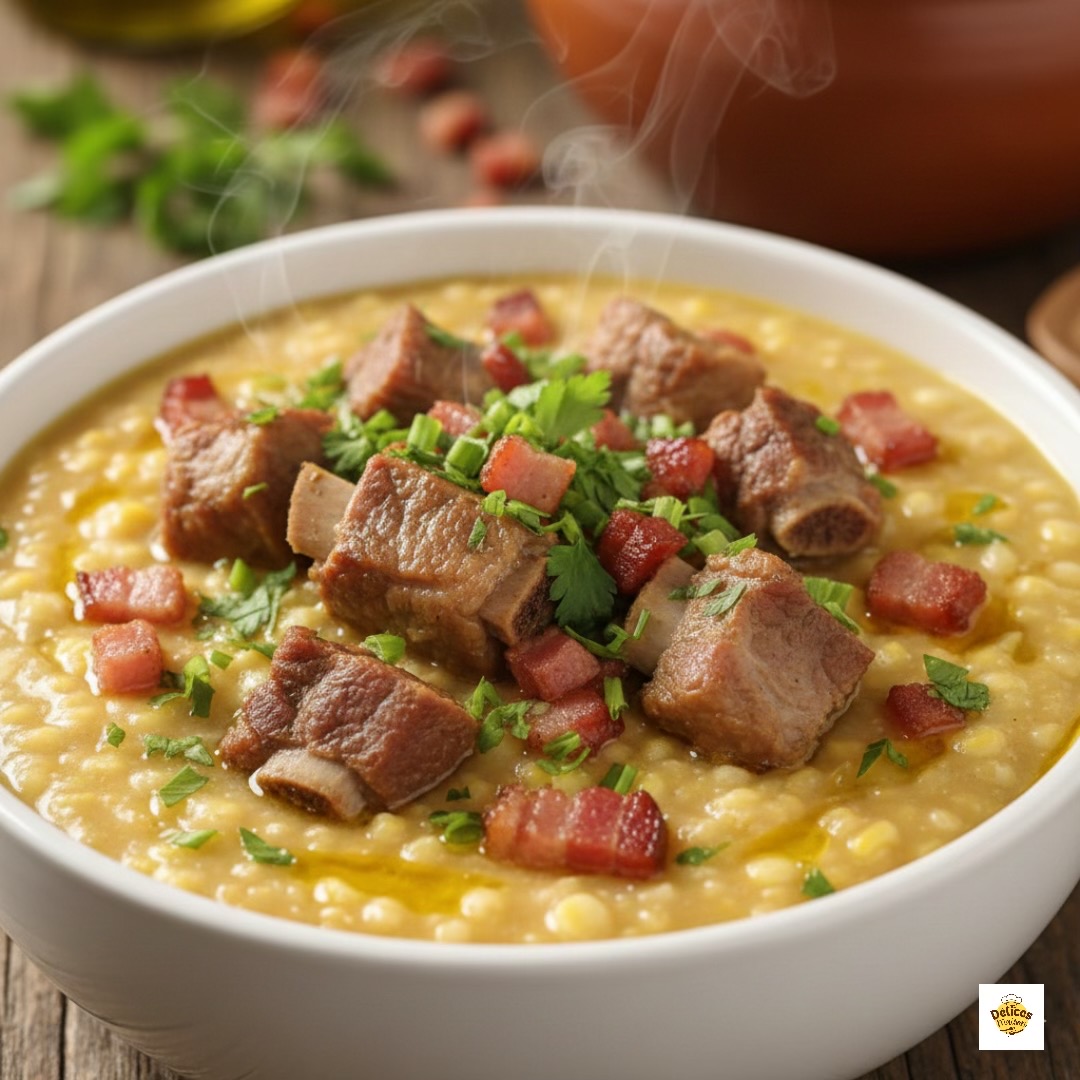 Canjiquinha Crémeuse aux Côtes de Porc et Bacon
