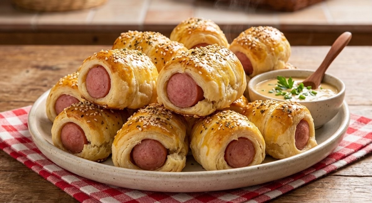 Petits Roulés à la Saucisse Croustillants