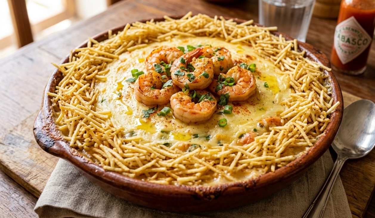 Escondidinho de Cangrejos con Puré de Yuca