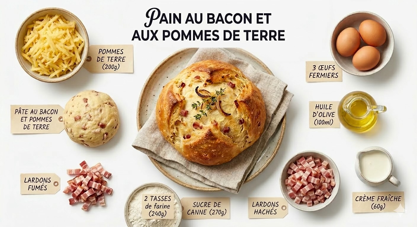 Artisanal Potato and Bacon Bread