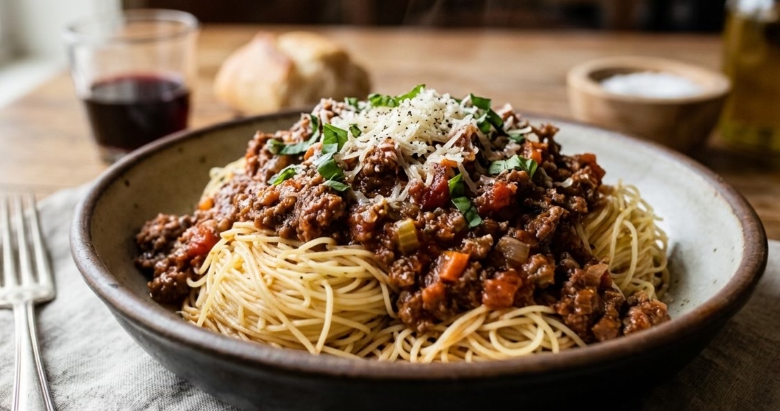 Capellini Nests with Slow-Cooked Beef Ragu