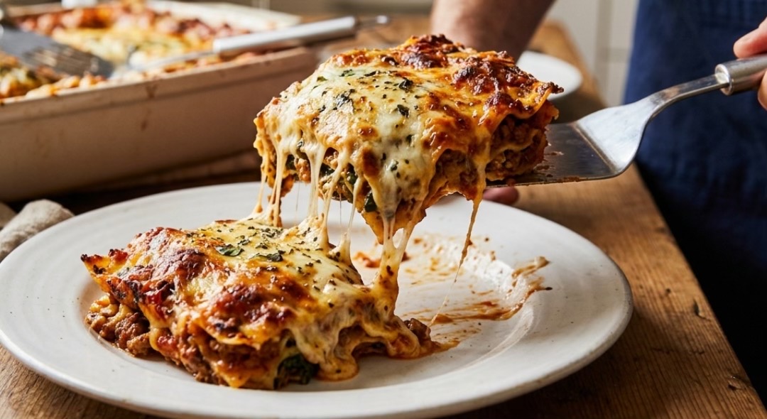 Homemade Cheesy Bolognese Lasagna