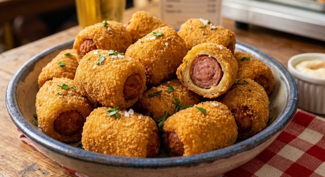 Saucisses Croustillantes en Robe Dorée