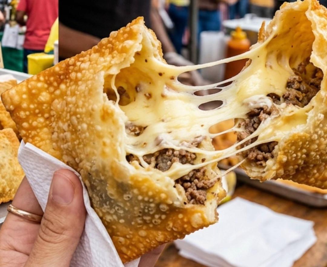 Brazilian Beef and Mozzarella Pastel de Feira