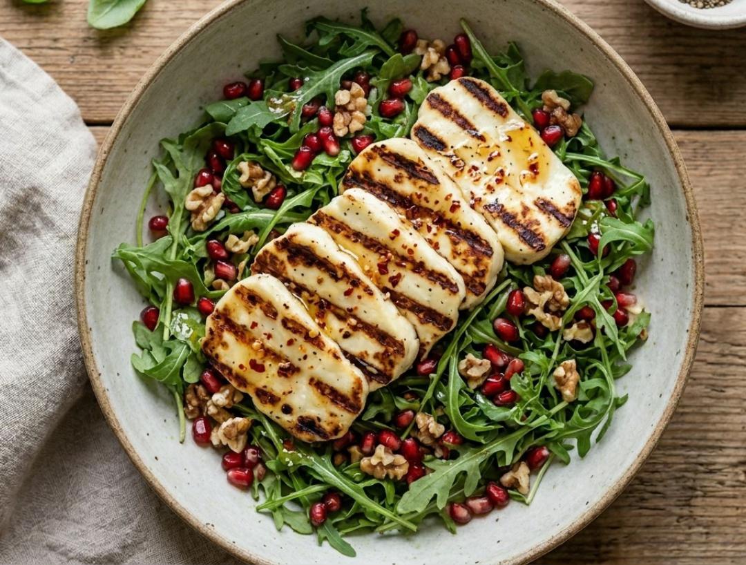 Grilled Halloumi with Herbs, Honey, and Lemon