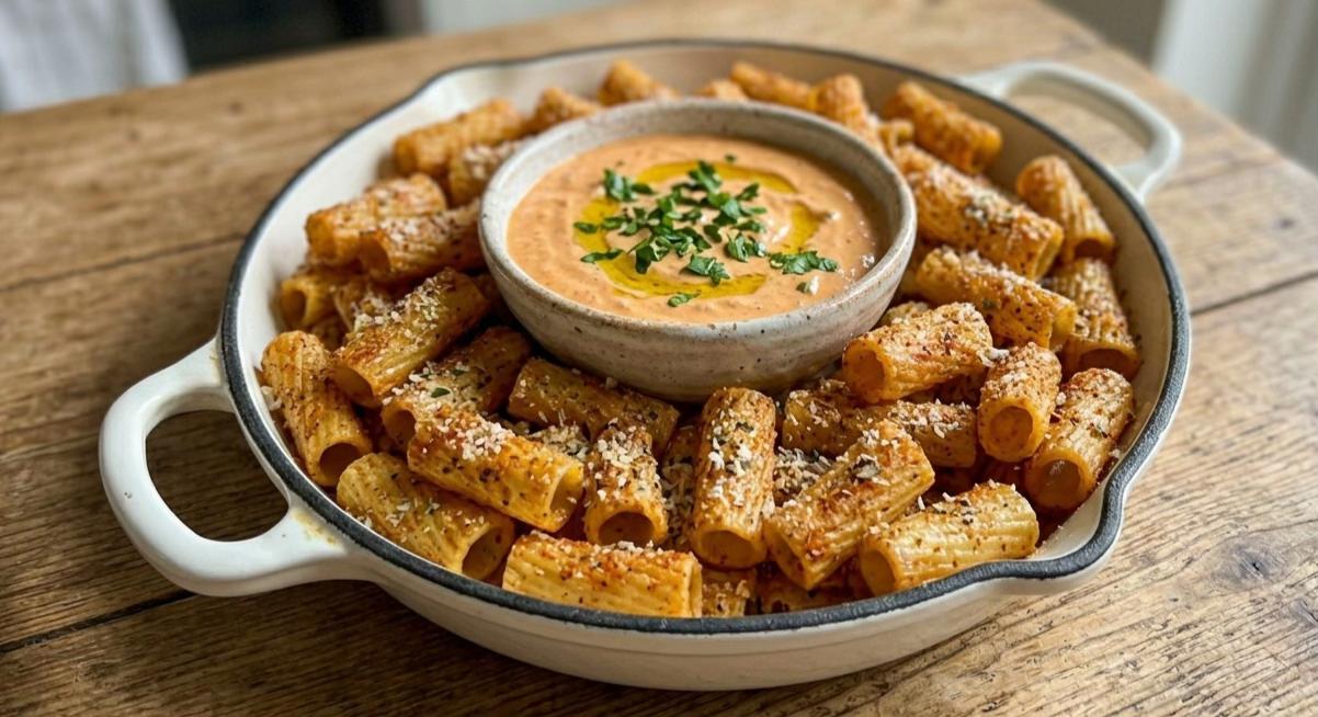 Crispy Pasta Chips — Cheesy Baked Pasta Nests