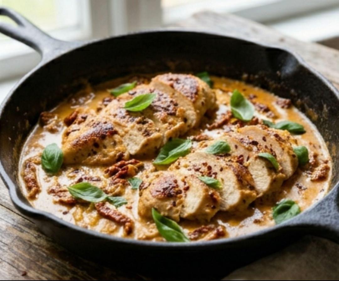 Marry Me Chicken — Creamy Sun-Dried Tomato & Basil Sauce