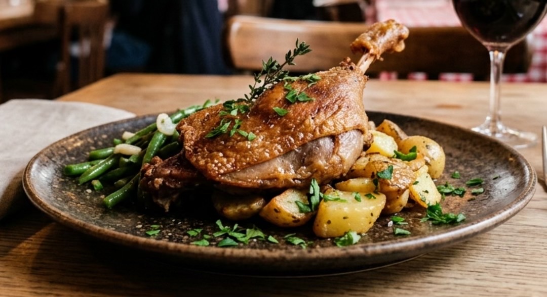 Duck Confit with Sarladaise Potatoes